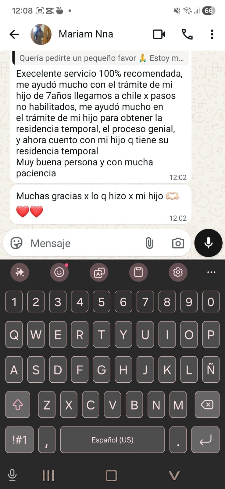 Testimonio de Mariam Nna